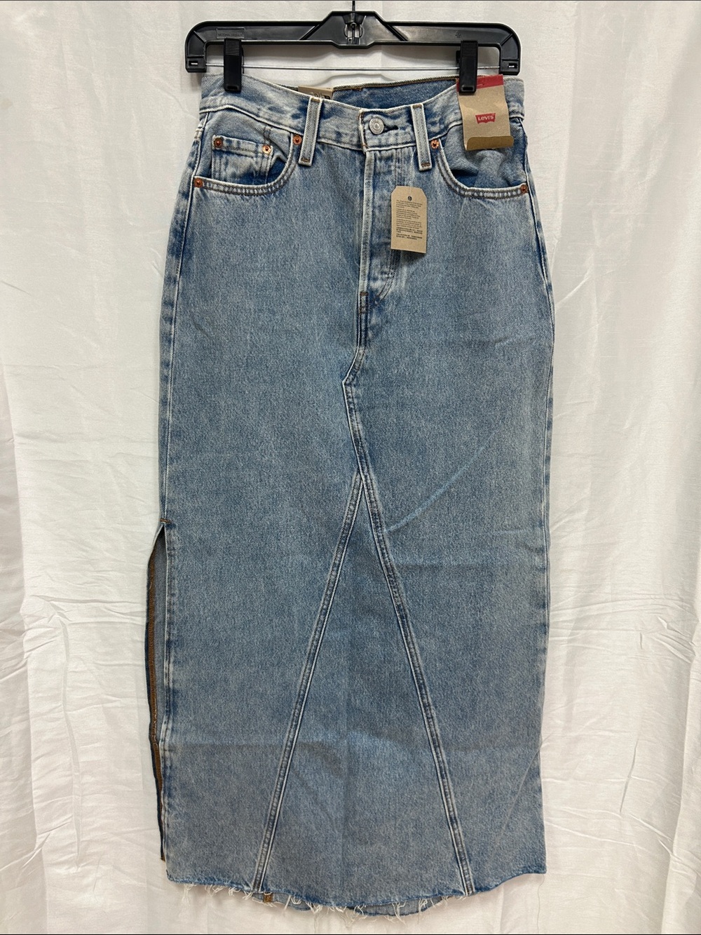 Levi's Light Blue Straight-Leg Jeans Skirt